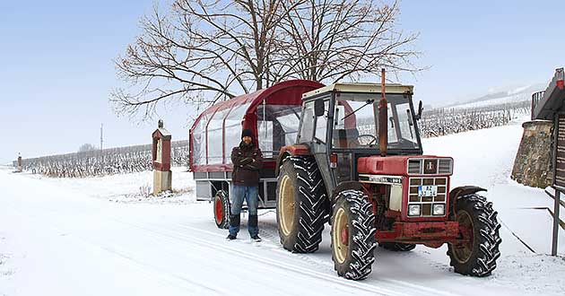 Glhweinfahrt im Winter